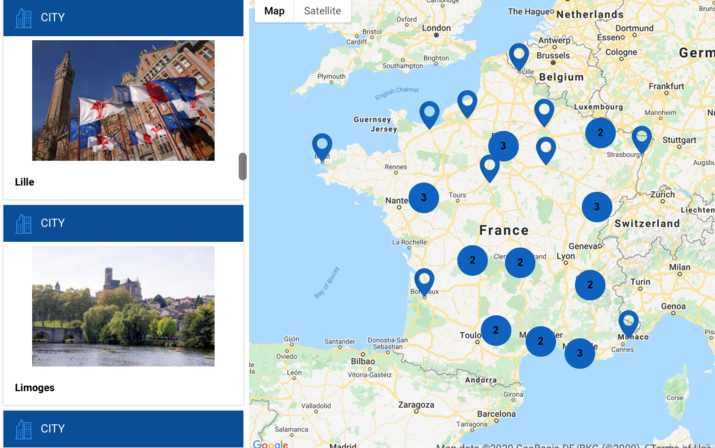 Cities in France