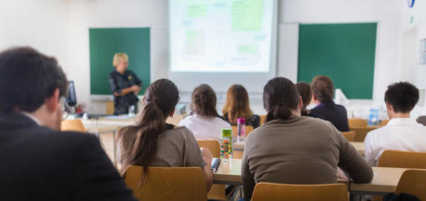 Students in a classroom at the university
